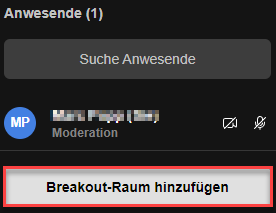 Breakoutraum hinzufügen