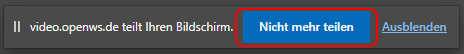 "Nicht mehr teilen" Button